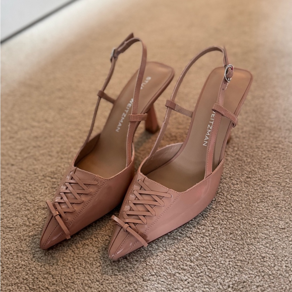 Stuart weitzman CORSET SLINGBACK PUMP 75 size 8